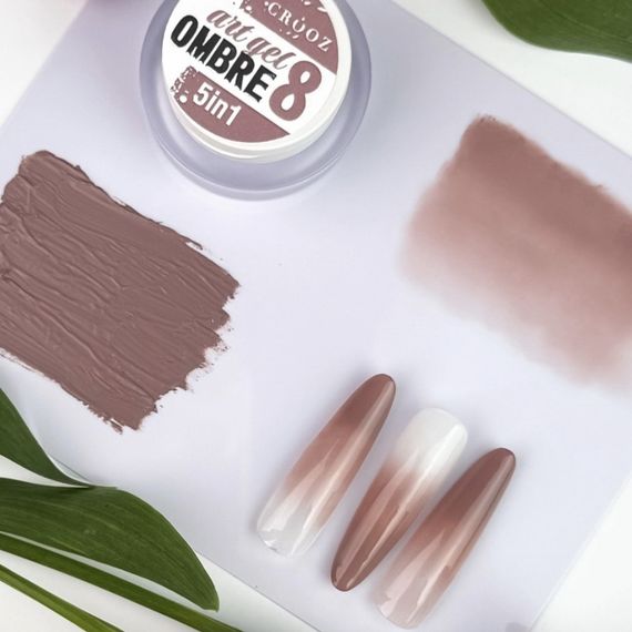Гель-фарба для омбре Crooz Art gel ombre № 08 (нюд з холодним підтоном) 3мл | Зображення 1