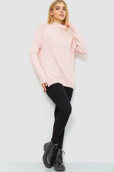 Светр жіночий, колір світло-рожевий, 221R20PCS7 | Зображення 1