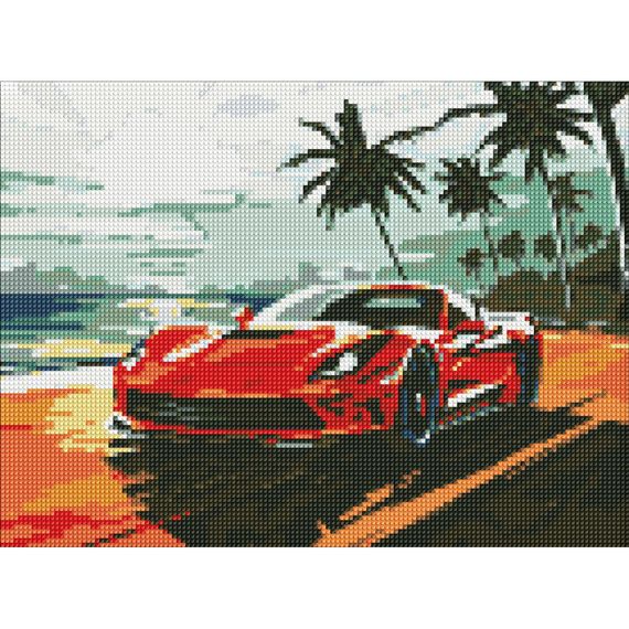 Алмазная мозаика "Поездка по побережью" AMO8176, 30x40 см