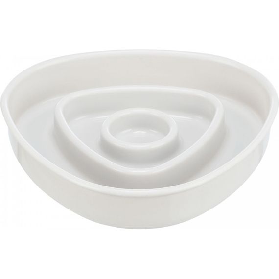 Миска Trixie для котів Повільне годування сіра пластикова 350 мл 15х15 см