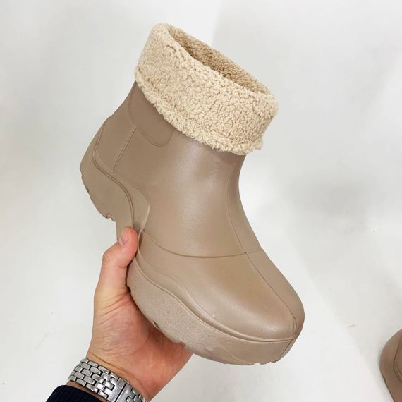 Гумові черевики жіночі 38р 23см коричневі 961 | Зображення 5