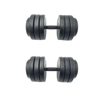 Гантели наборные композитные в пластиковой оболочке 2 шт по 19 кг Rock Pro NE-PL-G-019-2 | Зображення 1