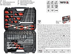 Набор инструмента YATO Польша головок торцевых 1/4'' 3/8" 1/2'' 129 штук YT-38881