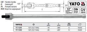 Вороток шарнирный квадрат 1/2" L-457 мм YATO YT-1242