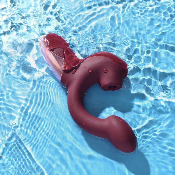 Смарт-вибратор Magic Motion Ponder Red, двойная стимуляция, виброяйцо+язычок для клитора sexstyle | Зображення 9