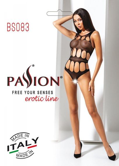 Сексуальный боди с вырезами Passion BS083 black sexstyle | Зображення 5