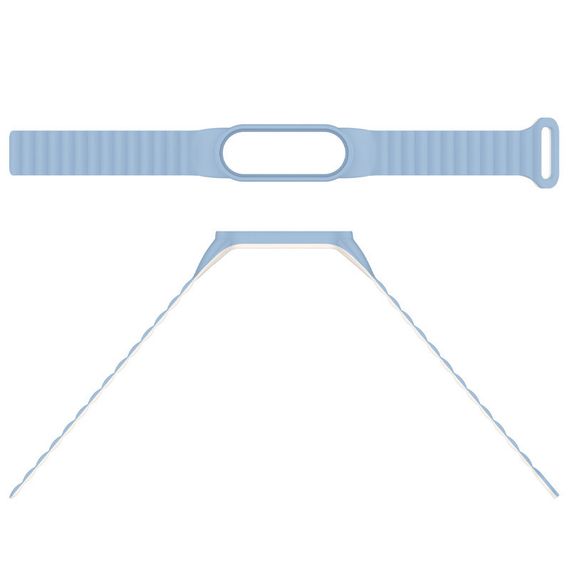 Ремінець Dual-color Magnetic для Xiaomi Mi Band 7/6/5/4/3 Lilac Blue / White | Зображення 3