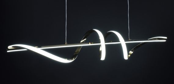 Люстра світлодіодна підвісна LED світильник для квартири на стелю лед 27429 Золото 30-100х20х120 см. | Зображення 3