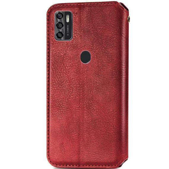 Шкіряний чохол-книжка GETMAN Cubic (PU) для ZTE Blade A7s (2020) Штучна шкіра, Слот для візитки, Червоний | Зображення 1