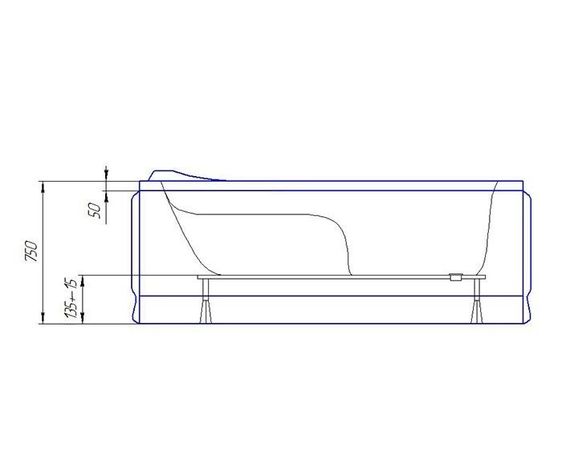 Акрилова ванна Redokss San MONZA 1700х700 | Зображення 4