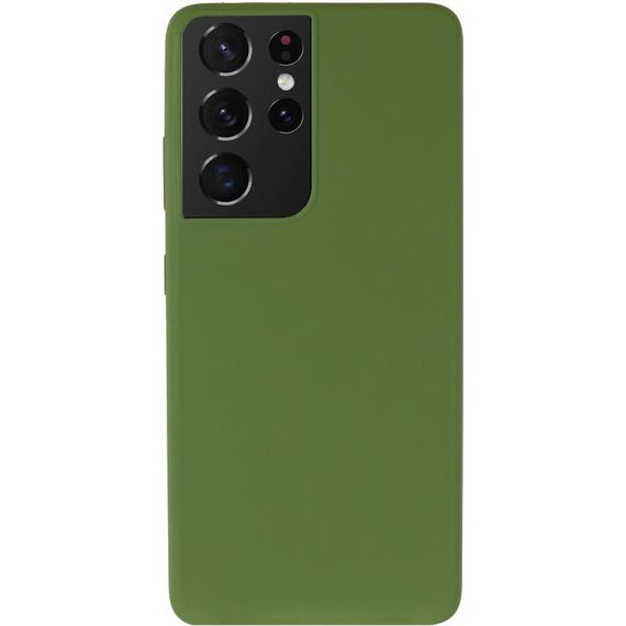 Чохол Silicone Cover Ummi Lakshmi (AA) для Samsung Galaxy S21 Ultra Зелений / Dark green | Зображення 1