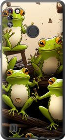 Чехол на Tecno Pop 4 Pro BC3 Жабки "5656u-2444-17620"