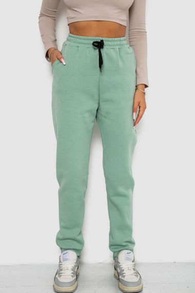 Спортивные штаны женские на флисе  -уценка, цвет мятный, 238R57020-U-7