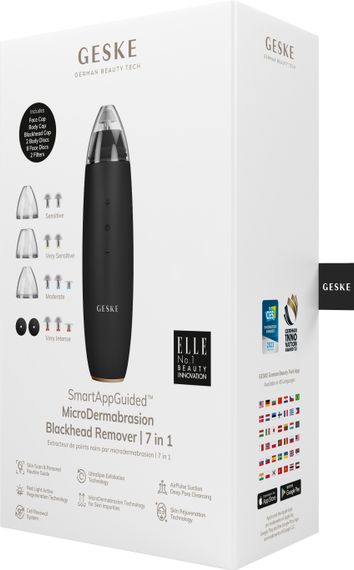 Мікродермабразійний пристрій для видалення чорних цяток GESKE MicroDermabrasion Blackhead Remover 7в1 starlight, Сірий | Зображення 7