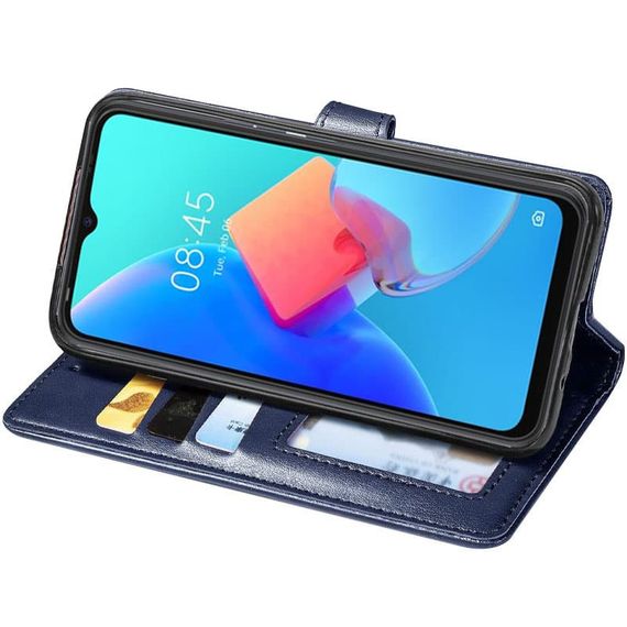 Шкіряний чохол-книжка GETMAN Gallant (PU) для TECNO Spark 8C Штучна шкіра, Слот для візитки, Синій | Зображення 3