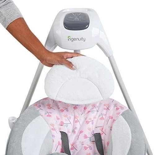 Електронні гойдалки / Дитячі гойдалки-шезлонг Ingenuity SimpleComfort 2в1 / Заколисуючий центр для дітей 6 швидкостей | Зображення 7