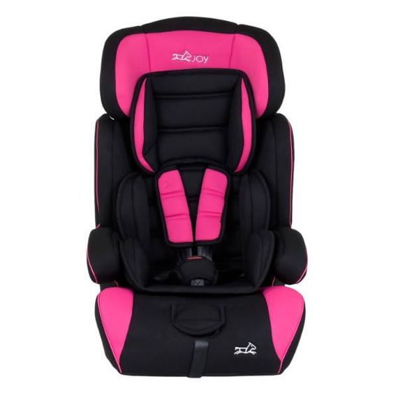 Автокресло универсальное 5810 P вес ребенка от 9-36 кг Joy Чёрное с розовым