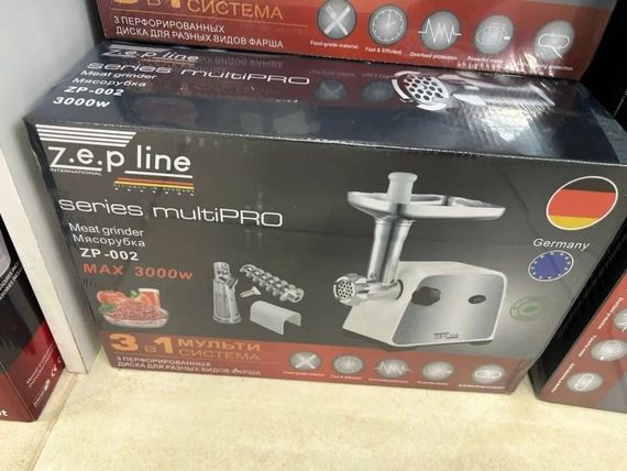 Електрична м'ясорубка Zepline ZP-002 3000 Вт білий XPRO (42856-ZP-002_1584) | Зображення 6
