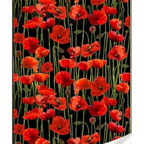 Алмазная мозаика "Маки на черном фоне" HEG86881 30х40 см