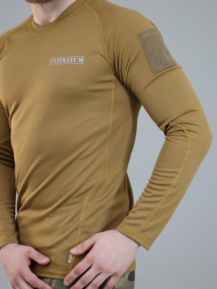 Тактичний лонгслів ULTIMATUM Tactical Койот, чоловіча камуфляжна футболка з рукавом,армійський реглан | Зображення 2