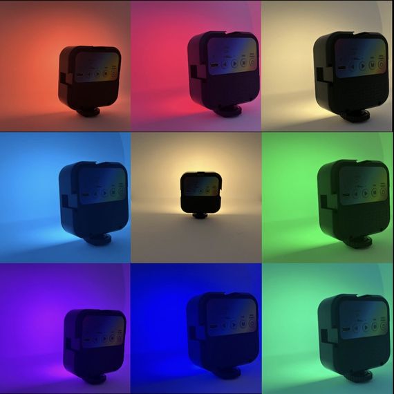 Лампа LED RGB с креплением для телефона WR-R1 | Студийный накамерный свет 3000-7000K | Зображення 4