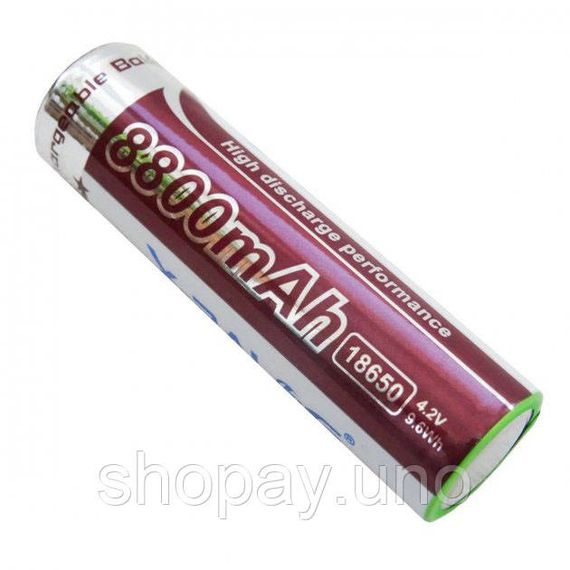 Литиевый аккумулятор 18650 X-Balog 8800mAh 4.2V Li-ion литиевая аккумуляторная батарейка для фонариков WU-86 | Зображення 6