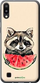 Чохол на Samsung Galaxy M10 Єнотик з кавуном "4605u-1661-2448"