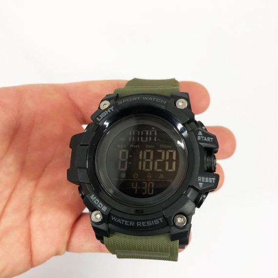 Часы наручные мужские SKMEI 1384AG ARMY GREEN, часы тактические противоударные. Цвет: зеленый | Зображення 8