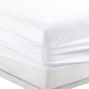 Простирадло Kayra 90х200+25 см трикотаж люкс на резинці Біле