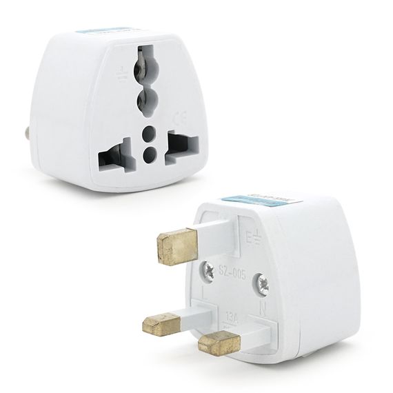 Перехідник на євророзетку TEFAL UK White, 3pin, 250V, 10A, в упаковці 20 штук, ціна за штуку, Q1000