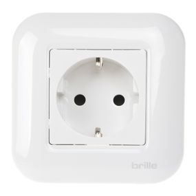 Розетка с заземлением TB-1RZ White