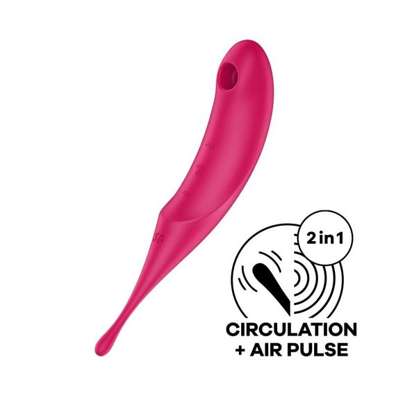 Вакуумний кліторальний стимулятор - Satisfyer Twirling Pro Red Sex Aura