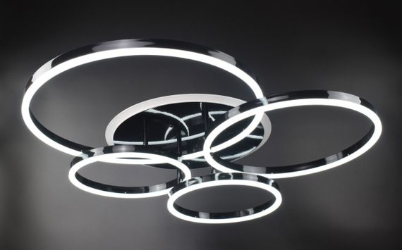 Люстра світлодіодна стельова LED світильник для квартири на стелю лед з пультом 26146 Чорний 12х69х79 см. | Зображення 2