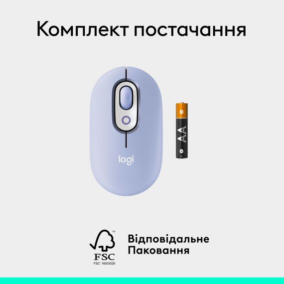 Мишка Logitech POP Mouse With Emoji Bluetooth Lilac (910-007414) | Зображення 8