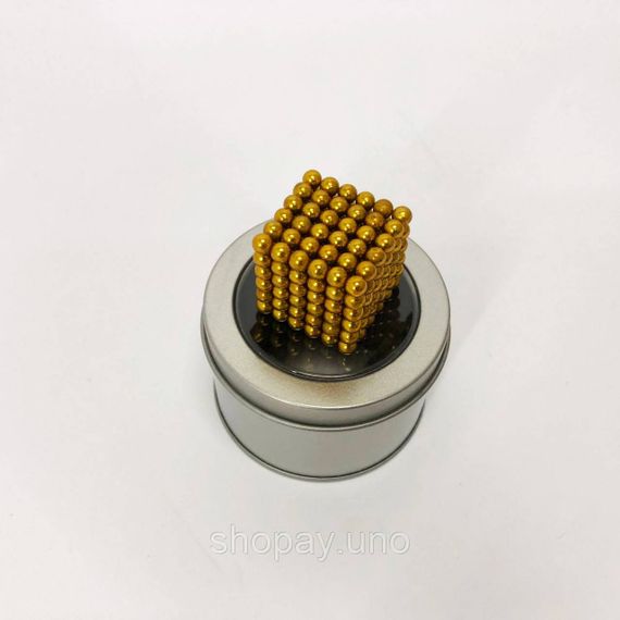 Магнитная головоломка из шариков Neo Cube Нео NeoCube Золотой, Магнитный конструктор YV-74 | Зображення 1