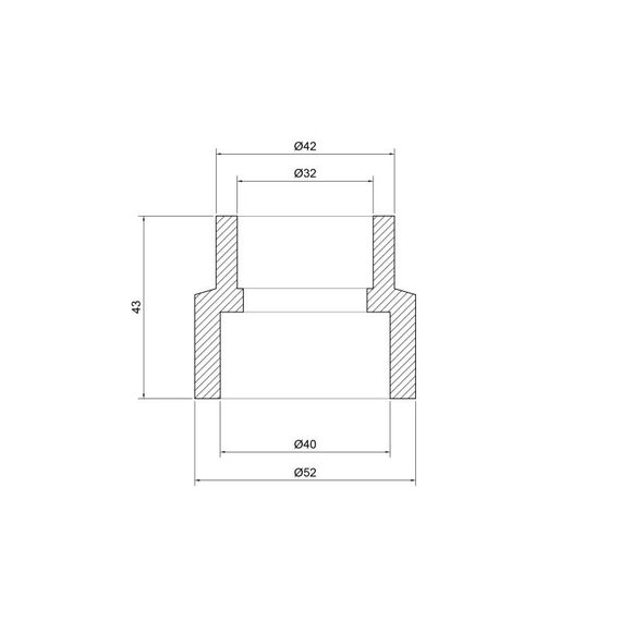 Муфта PPR Thermo Alliance 40х32 перехідна DSB106 | Зображення 1