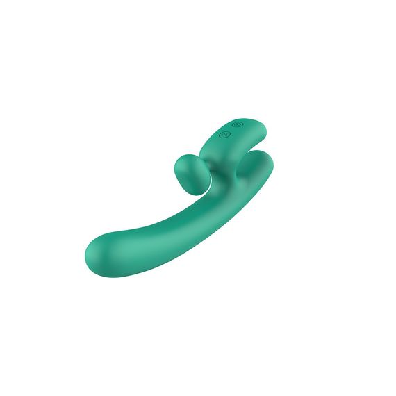 Вібратор у формі літери "Н" зі стимуляцією клітора Chisa Lust Ripple Hreindyri, зелений Sex Aura | Зображення 4