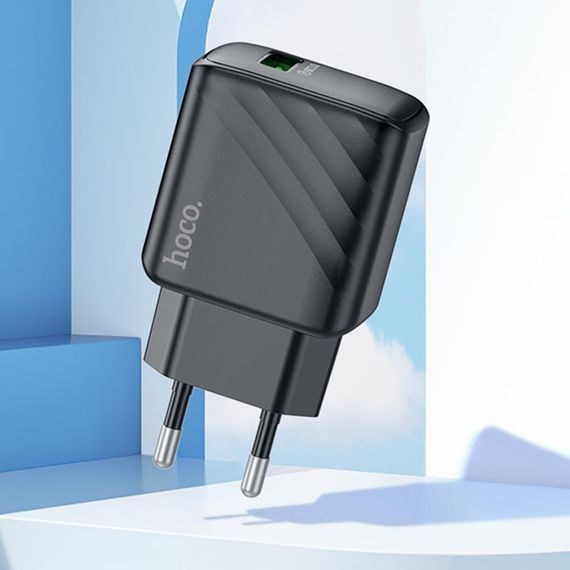 МЗП Hoco CS21A Rich QC3.0 18W (1USB-A) Black | Зображення 4