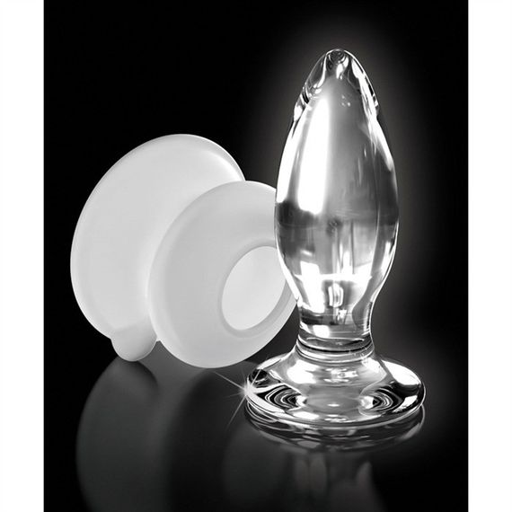 Анальний скляний плаг Pipedream Icicles No. 91 на силіконовій присосці, прозорий sexstyle | Зображення 1
