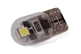 Світлодіодна лампа StarLight T10 2 діода 2835 12 V 0.5 W WHITE/ мультиполярна в прозорій колбі/друківці