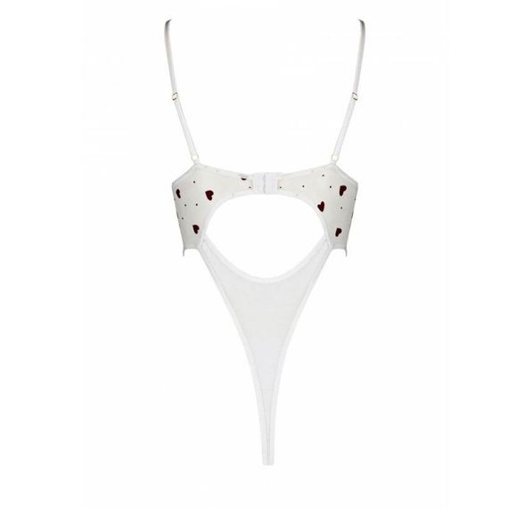 Еротичний боді з малюнком Passion LOVELIA BODY L/XL, white | Зображення 1