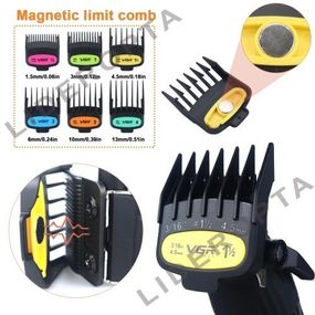 Машинка для стрижки VGR V-196 GOLD з акумулятором, 6 насадками та LED-дисплеєм (47865- V‑889C_1342)