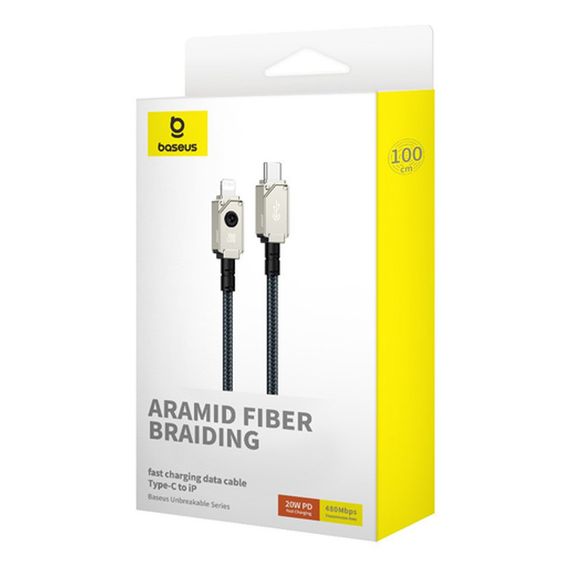 Дата кабель Baseus Unbreakable Series Fast Charging Type-C to Lightning 20W 1m (P10355803111-0) | Зображення 5