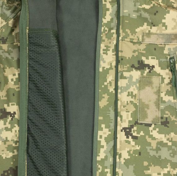 Куртка SoftShell з липучками для шевронів піксель V&T | Зображення 5