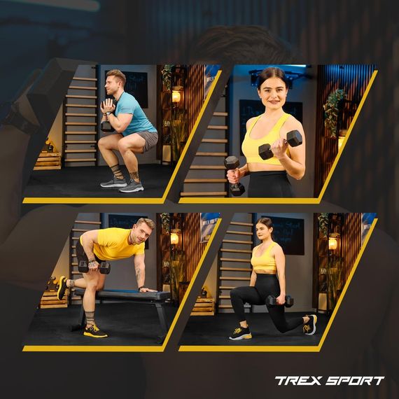 Гантеля шестигранная прорезиненная TX-200RD Trex Sport 20кг | Зображення 3