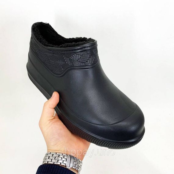 Дачные женские галоши 43р, Женские галоши пена на меху черние зимние BX-69 | Зображення 2