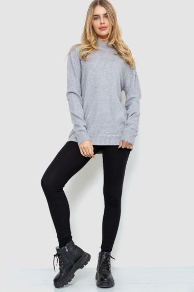 Жіночий светр в'язаний, колір сірий, 204R179 | Зображення 2