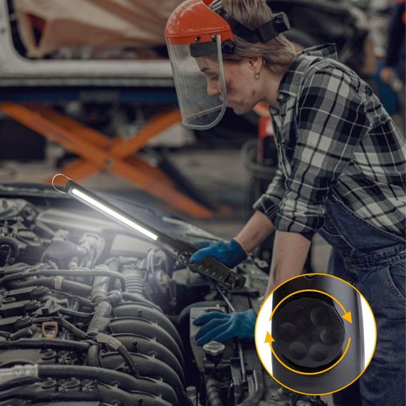 Ліхтарик акумуляторний з магнітом, кліпсою та USB, JW 821 / Переносна лампа з регулюванням яскравості / Світлодіодний світильник | Зображення 1