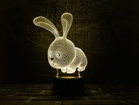 Сменная пластина для 3D ламп "Кролик" 3DTOYSLAMP