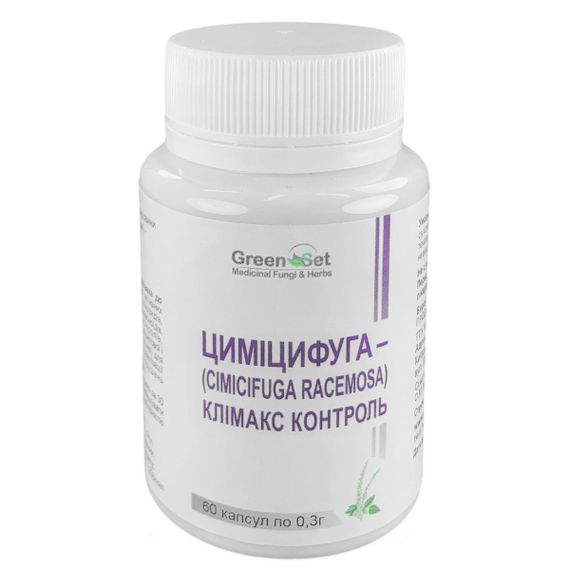Комплекс при менопаузі GreenSet Циміцифуга (Cimicifuga Racemosa) Клімакс Контроль 60 капсул